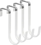 Over Door Hooks 4 Pack Heavy Duty Metal Rubber Coated Hangers 20LB. Fixed Price $8.95.