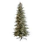 Nearly Natural 8.5FT Slim Flocked Nova Scotia Spruce Christmas Tree. Fixed Price $377.99.