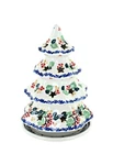 Blue Rose Polish Pottery - Red Holly Medium Christmas Tree Luminary 7" Tall.... Fixed Price $146.93.