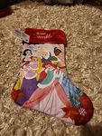 Disney Christmas Princess Holiday Sparkle Cinderella Snow White Stocking Nwt. Fixed Price $10.99.