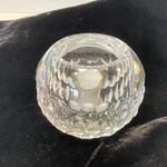 Mikasa Crystal Globe Votive Candle Holder Tea Light Clear 3 Divots Thumbprints. Fixed Price $16.99.