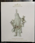 Hallmark Keepsake Santa Ornament 2011 "getting Into The Spirit" Porcelain - Nib. Fixed Price $6.99.