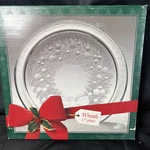 Vintage American Glass- Indiana 13 Platter Christmas Wreath Usa. Fixed Price $12.74.