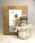 Jim Shore Enesco White Woodland Snowman W/ Nest Hat 2025 Christmas Tree Ornament. Fixed Price $30.00.