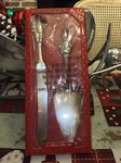 Wallace Silversmith Vintage 2 Piece Set Christmas Santa & Snowman 1999. Fixed Price $14.99.