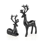 2 Pack Resin Christmas Reindeer Figurines Statues Elk Sculpture Orn.... Fixed Price $29.91.