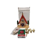 Kurt Adler 12" Christmas Alpine House Carousel Wood Spins From Heat With Candles. Fixed Price $50.00.