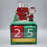 Peanuts Snoopy Charlie Brown Countdown To Christmas Advent Calendar Wood Blocks. Fixed Price $27.96.