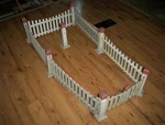 Vintage Wood Picket Christmas Tree Fence Antique Holiday Decoration. Fixed Price $99.99.