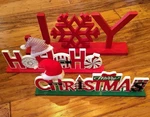 Set Of 3 Christmas Tabletop Decorations Centerpiece Wood Santa Joy. Fixed Price $15.99.