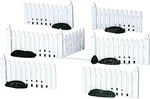 Lemax 14388 Plastic Picket Fence Set Of 7 Christmas Village Accesories Decor. Fixed Price $17.94.