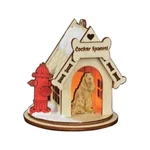 Old World Christmas Ginger Cottages Wooden Ornament, Cocker Spaniel Doghouse. Fixed Price $12.16.