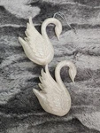 Christmas Ornaments Swan White Glittered Bird Holiday Decor Set Of 2. Fixed Price $17.99.