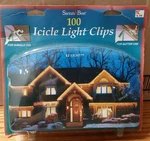 Santas Best 100 Icicle Clips Shingle Or Gutter Christmas String Lights New. Fixed Price $20.00.