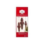Brand New Holiday Time Set Of 3 Honeycomb Red / Gold Christmas Ornaments. Fixed Price $5.00.