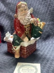 Waterford Ceramic Christmas Down The Chimney Tealight Votive Candle Holder Santa. Fixed Price $12.95.