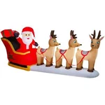 New! Airblown Inflatables Christmas 12 Foot Santa Sleigh With Reindeer Scene!. Fixed Price $99.99.