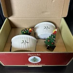 Spode Christmas Tree Dipping Set 2 Ramekins Spreaders New Open Box. Fixed Price $19.99.