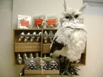 Winter Farmhouse Owl Mercury Glass Lights Candles- & Silver Ornaments Set 7. Fixed Price $50.00.