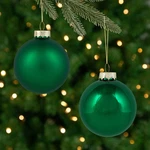 Northlight 9 Shiny Matte Green Glass Christmas Ball Ornament Set 2.5". Fixed Price $19.49.