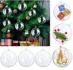 10 Christmas Tree Clear Ball Plastic Fillable Sphere Ornament Baubles Usa. Fixed Price $8.90.