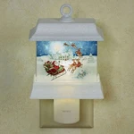Ganz Christmas Santa Claus In Sleigh Shimmer Lantern Led Night Light. Fixed Price $32.99.