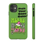 Merry Grinchmas Tough Phone Case, Christmas, Holiday Gift, Custom Color. Fixed Price $35.00.