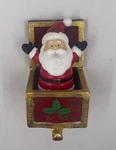 Northlight Santa Claus Jack Box Christmas Stocking Holders. Fixed Price $12.71.