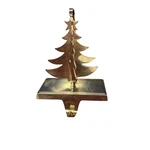 Kurt Adler-shiny Silver Metal 3-D Spinning Christmas Tree Stocking Hanger. Fixed Price $14.40.