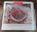 7" The Night Before Christmas Holiday Celebrations Crystal Glass Plate Box Dmg. Fixed Price $11.50.