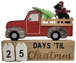 Hobby Lobby Wooden Advent Calendar Red Pickup Truck & Dog, Manual Countdown. Fixed Price $18.00.
