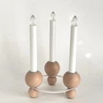 Ikea Str Led 3-ARMED Candelabra Christmas Beech Battery Operated 11" New. Fixed Price $19.00.