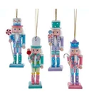 Set Of 4 Pastel Nutcracker Wooden Christmas Ornaments, By Kurt Adler. Fixed Price $19.99.