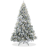 6FT Pre-lit Snow-flocked Pine Realistic Artificial Holiday Christmas Tree With. Fixed Price $89.99.