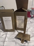 Restoration Hardware Top Mantle Wreath Stocking Holder Antique Set Of 2. Fixed Price $49.99.