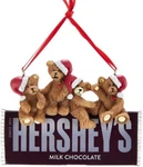 Kurt Adler Holiday Hershey's Bears On Chocolate Bar Ornament. Fixed Price $14.99.