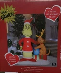 Gemmy 6FT Grinch And Max W/ Presents Christmas Inflatable. Fixed Price $75.00.