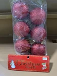 Hobby Lobby Red Glitter Christmas Ball Ornaments Set Of 8 2005 New. Fixed Price $9.00.