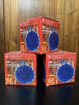 Ge 3QTY Holiday Classic 6" Super Sphere 100 Lights Blue Starburst 2002 Open Box. Fixed Price $45.00.
