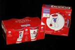 Red Hat Society Tea Party Canterbury 4 Christmas Snow Lady Mugs Dessert Plates. Fixed Price $29.99.