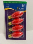 (4 Pack) Of Red C-9 Bulbs 7 Watt Holiday Time Christmas Lights. Fixed Price $7.99.