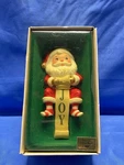 Russ Berrie Santa Joy Christmas Stocking Hanger Original Box Vintage Euc. Fixed Price $6.00.