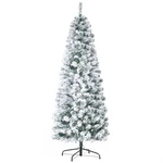 6FT Prelit Snow Flocked Frosted Christmas Tree Light Indoor Home Xmas Decoration. Fixed Price $81.99.