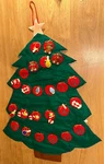 Art De Chine Fabric Hanging Advent Countdown Calendar Christmas Tree. Fixed Price $7.46.