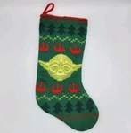 Star Wars Yoda Knit Christmas Stocking 18" Long Green. Fixed Price $9.97.