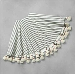 Hearth With Magnolia Round Tree Skirt Sour Cream / Green Stripe 52" Dia. Fixed Price $31.11.