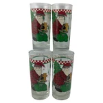 Debbie Mumm Anchor Hocking Magic Of Santa Tumblers Set Vtg 6 1/4 Usa. Fixed Price $24.49.