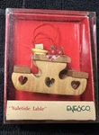 Vintage 1989 Enesco Small Wonders Miniature Christmas Ornament - Yuletide Table. Fixed Price $10.00.
