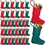 36 Pcs Mini Christmas Stockings Inch Xmas Family Cable Knitt.... Fixed Price $61.27.