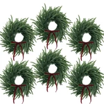 Suncalla 6 Set 12 Inches Christmas Front Door Pine Wreath Red Bow Norfolk. Fixed Price $89.98.